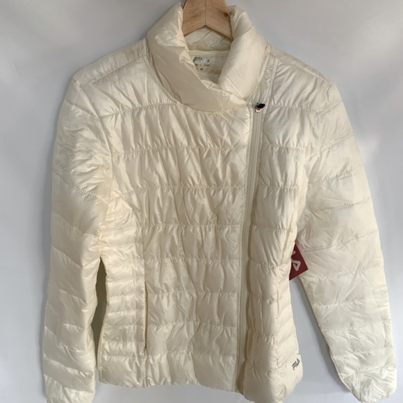 Fila Asymmetrical Puffer Zipper Jacket Size M NWT - Picture 3 of 11